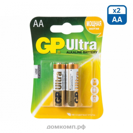  Батарейка AA GP Ultra LR06 [алкалиновая, 2 штуки]